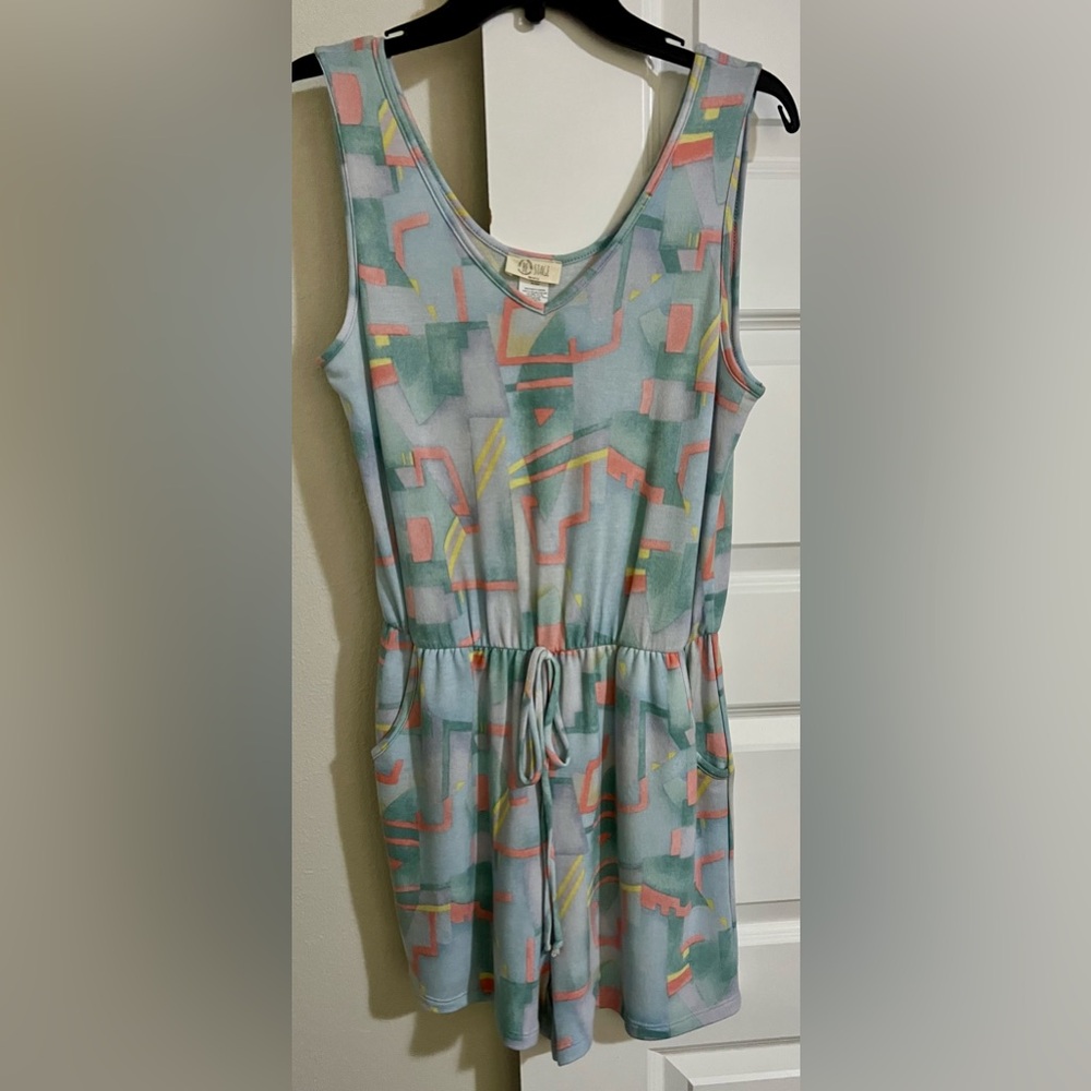 Colorful Geometric Print Sleeveless Romper Boutique Brand Be Stage Size M New